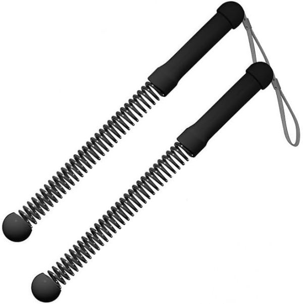 Portable Spring Battle Rope, Black, Heavy Duty Coil Design with Handles, Indoor Fitness Equipment for Strength Training, Home Workout