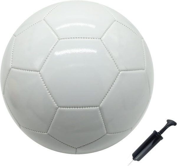 Soccer Ball Size 3 4 5 Pure White DIY Kids Boy Gift Painting Together with Parents Grandparents or Kindergarten Teacher
