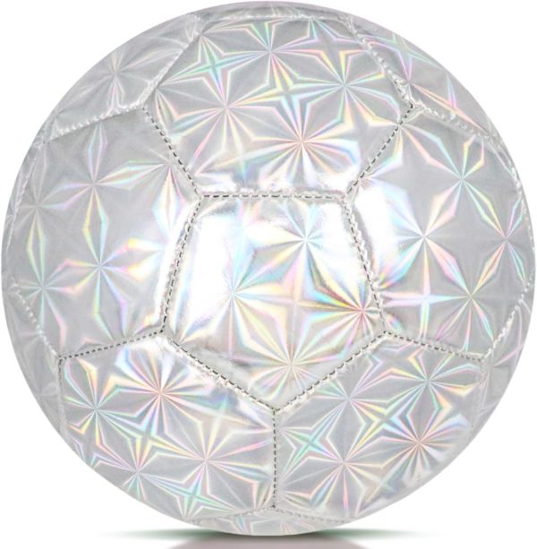 Size 4 Soccer Ball Glitter Pink - Kids Aged 4-6 6-8 8-12 Outdoors Sports Training Ball Recreation Playing Ball Teens Girls Children Youth Back to School Birthday