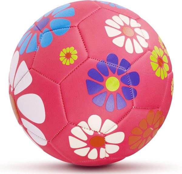 Soccer Balls Size 3 - Girls Soccer Ball Size 3, Soccer Ball for Kids Aged 4-6 6-8 Outdoors Sports Ball Recreation Playing Ball Birthday Christmas Soccer Gifts